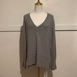Vince Gray V-Neck Sweater Relaxed Fit
